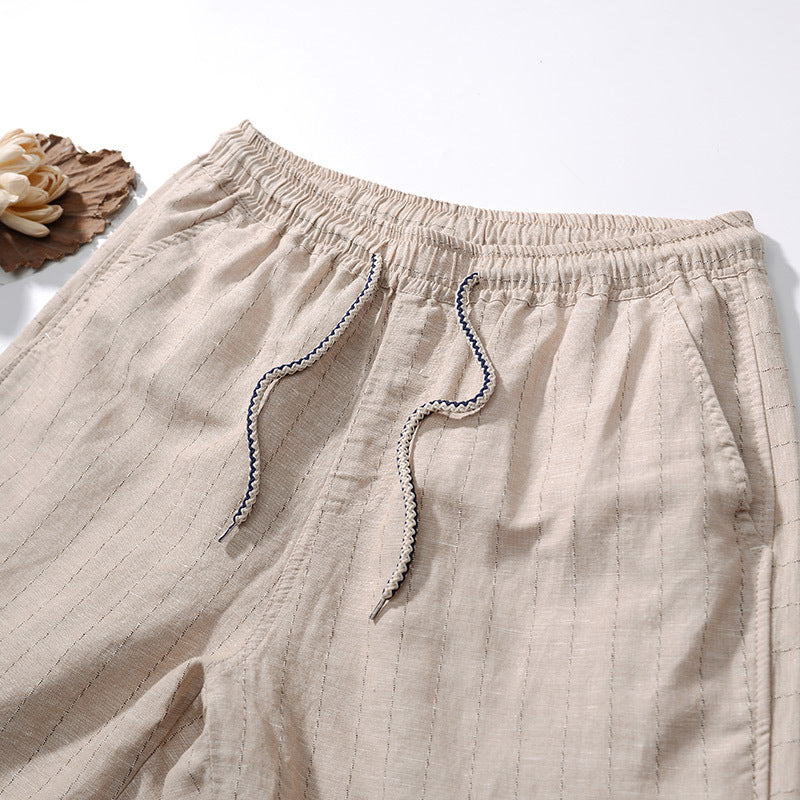 Linen Striped Shorts Thalorn TL015