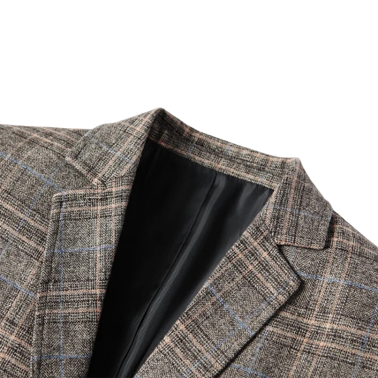 Men's Checked Wool Blazer Thalorn TL031