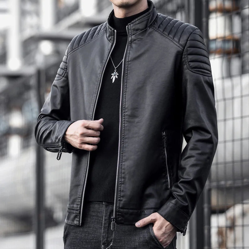 Men's Motorcycle Leather Jacket Thalorn TL167