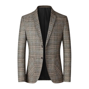 Men's Checked Wool Blazer Thalorn TL031