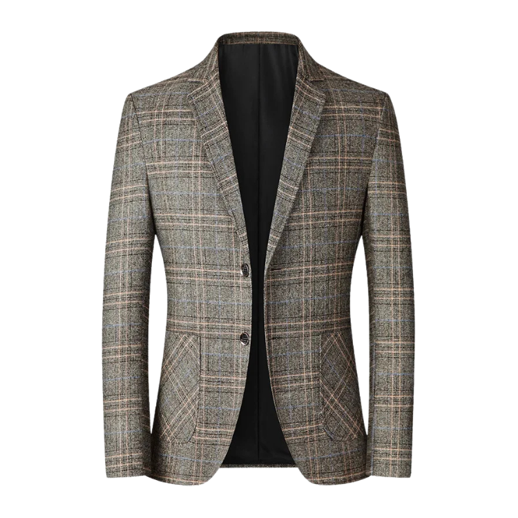 Men's Checked Wool Blazer Thalorn TL031