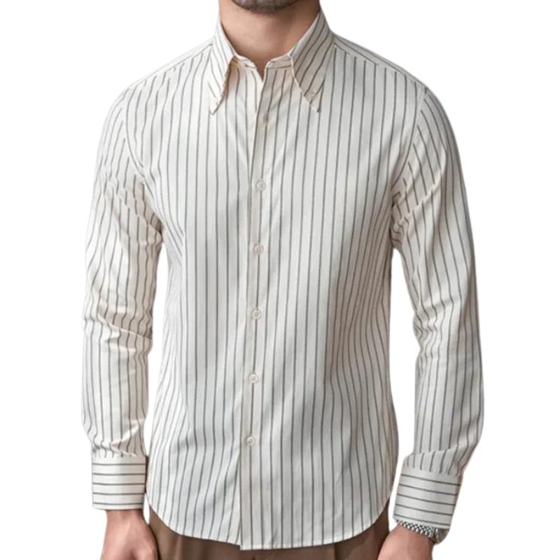 Men's Striped Cotton Dress Shirt Thalorn TL056